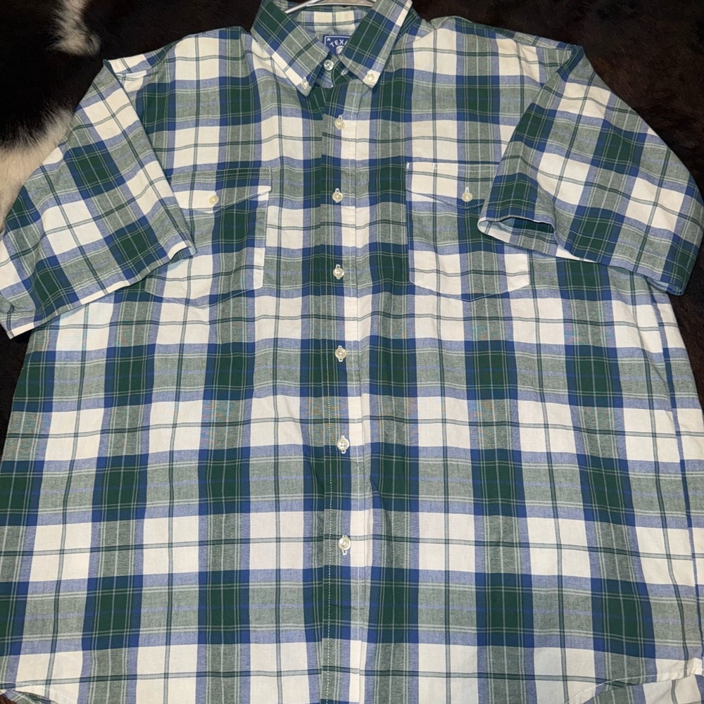 Green and Blue Plaid Shirt